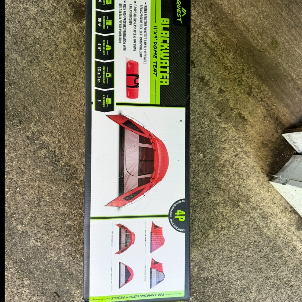 Wenzel Red and Black 4-Person Tent